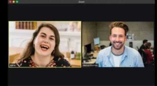 colleagues loving life on zoom