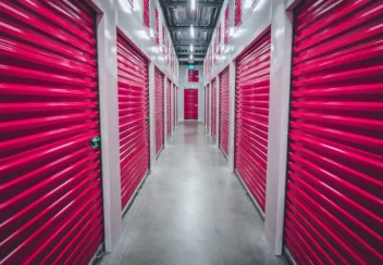 Storage Unit with red doors
